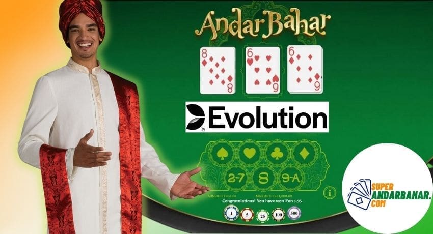 Super Andar Bahar is a new live casino game released by provider Evolution Gaming pictured.